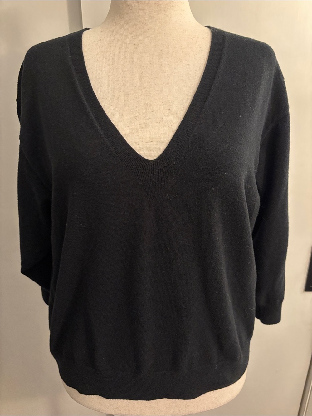 Banana Republic Black V-Neck Sweater